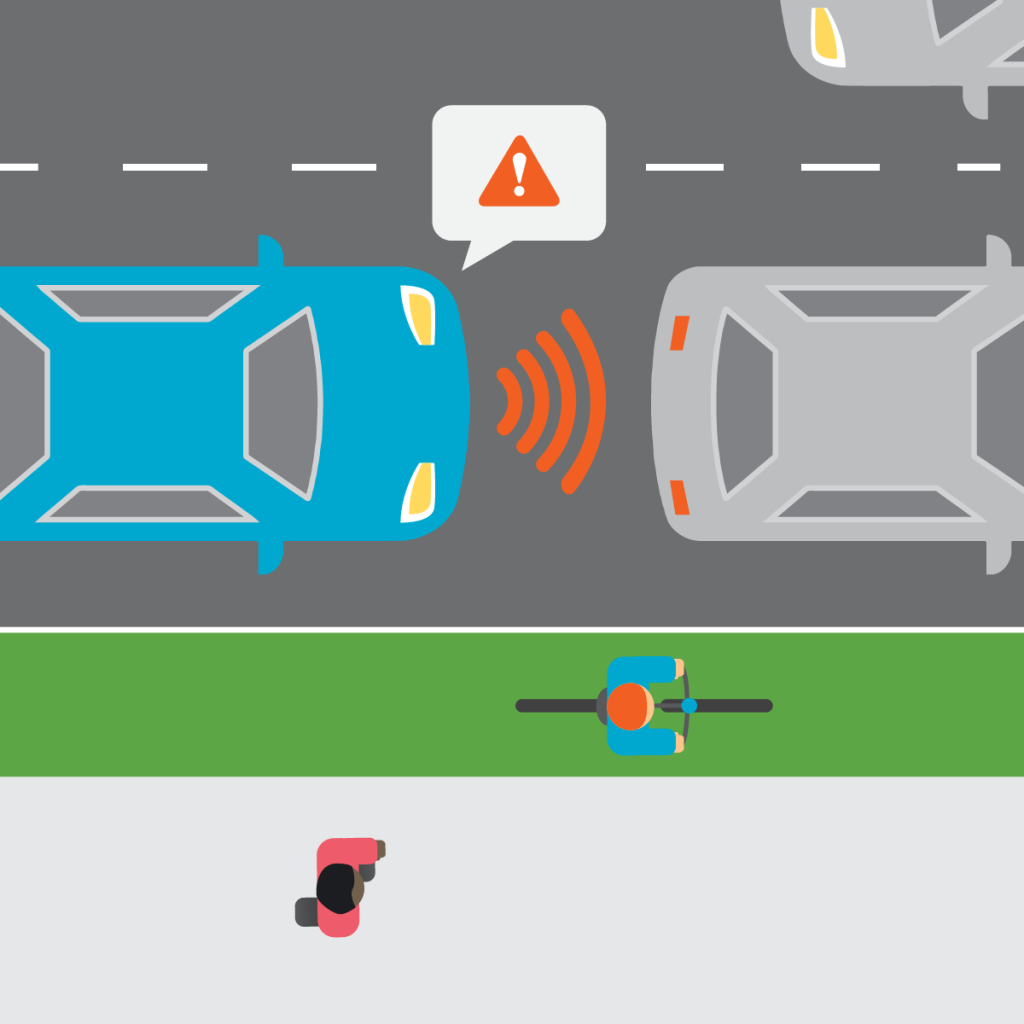 An illustration of safe vehicles