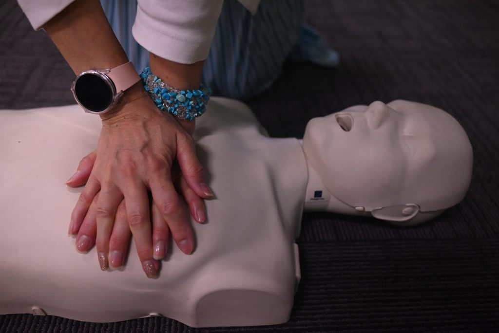 File photo showing experts conducting CPR training
