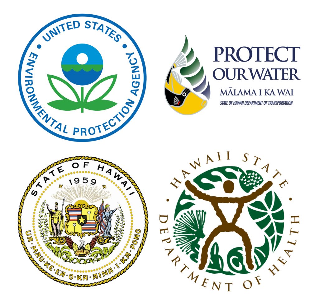 EPA, Protect Our Water, State of Hawai‘i, and State of Hawai‘i, Department of Health logos.