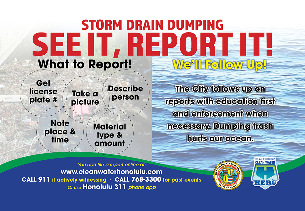 Storm Drain Dumping See It, Report It!